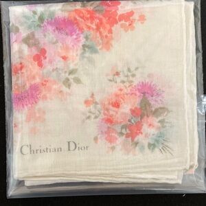 Dior Floral handkerchief - Cream and Pink